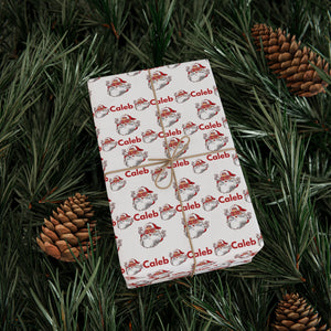 Personalized Retro Peace Santa Wrapping Paper – Groovy Holiday Gift Wrap with Retro Charm