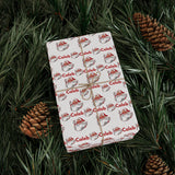 Personalized Retro Peace Santa Wrapping Paper – Groovy Holiday Gift Wrap with Retro Charm