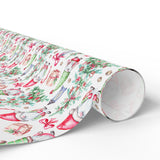 Pastel Pink Gnome Christmas Wrapping Paper - Whimsical Holiday Gift Wrap