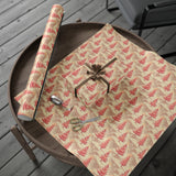 Pink Vintage Christmas Tree Wrapping Paper - Classic Holiday Gift Wrap with Retro Charm