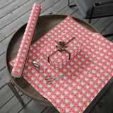 Personalized Pink Santa Wrapping Paper - Custom Holiday Gift Wrap with Santa Design