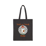 Personalized Halloween Tote Bag| Ghost Canvas Tote Bag| Retro Ghost| Trick or Treat Goodie Gift Bag| Kids Spooky Cute Retro Trendy Candy Bag