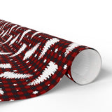 Buffalo Plaid Christmas Tree Wrapping Paper - Festive Holiday Gift Wrap Roll
