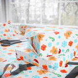 Gingerbread Cartoon Christmas Wrapping Paper for Kids - Fun & Festive Holiday Gift Wrap