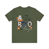 I Put The Boo in Boujee Ghost Shirt| Coquette Bow Halloween T-Shirt| Spooky Season Tee| Halloween Mama Shirt| Fall Shirt| Cute Ghost T-shirt