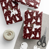 Buffalo Plaid Christmas Tree Wrapping Paper - Festive Holiday Gift Wrap Roll