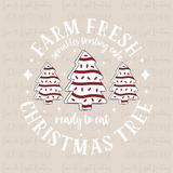 Farm Fresh Christmas Trees Sweatshirt | Champion Holiday Crewneck | Christmas Tree Graphic Sweater | Cozy Holiday Gift Idea