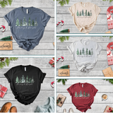 Merry & Bright Tree Farm T-Shirt | Bella Canvas Winter Scene Tee | Watercolor Christmas Shirt | Holiday Graphic Tee | Festive Xmas Top