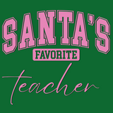 Santa's Favorite Teacher Shirt - Bella Canvas Christmas Tee for Teachers - Holiday Gift for Educators - Cute Teacher Christmas Shirt