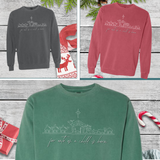 For Unto Us a Child is Born Nativity Sweatshirt | Comfort Colors Christmas Crewneck | Religious Holiday Sweater | Christian Gift Idea
