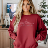 For Unto Us a Child is Born Nativity Sweatshirt | Comfort Colors Christmas Crewneck | Religious Holiday Sweater | Christian Gift Idea