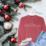 For Unto Us a Child is Born Nativity Sweatshirt | Comfort Colors Christmas Crewneck | Religious Holiday Sweater | Christian Gift Idea