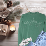 For Unto Us a Child is Born Nativity Sweatshirt | Comfort Colors Christmas Crewneck | Religious Holiday Sweater | Christian Gift Idea
