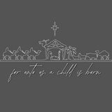 For Unto Us a Child is Born Nativity Sweatshirt | Comfort Colors Christmas Crewneck | Religious Holiday Sweater | Christian Gift Idea