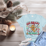 Oh Snap Medical Christmas Shirt | Nurse Gingerbread Comfort Colors T-Shirt | Funny Holiday Tee for Nurses | Medical Christmas Gift Idea