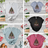 Tree-Mendous Teacher Shirt | Bella Canvas Christmas Tee | Teacher Supply Tree Design | Holiday Teacher Gift | Funny Christmas T-Shirt