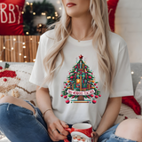 Tree-Mendous Teacher Shirt | Bella Canvas Christmas Tee | Teacher Supply Tree Design | Holiday Teacher Gift | Funny Christmas T-Shirt