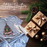 Tree-Mendous Teacher Shirt | Bella Canvas Christmas Tee | Teacher Supply Tree Design | Holiday Teacher Gift | Funny Christmas T-Shirt