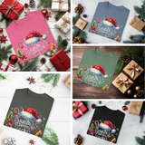 Santa's Favorite Teacher Shirt - Comfort Colors T-Shirt | Glitter Holiday Teacher Gift | Christmas Santa Hat Design | Multiple Colors