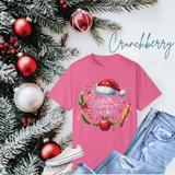 Santa's Favorite Teacher Shirt - Comfort Colors T-Shirt | Glitter Holiday Teacher Gift | Christmas Santa Hat Design | Multiple Colors