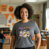 Trick or Teach Teacher Shirt| Fall Teacher Shirt| Cute Teacher Shirt, Teacher Gift| Boo Basket| School Spooky Teacher Tee| Halloween T-Shirt