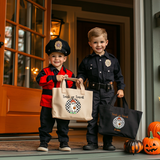 Personalized Halloween Tote Bag| Ghost Canvas Tote Bag| Retro Ghost| Trick or Treat Goodie Gift Bag| Kids Spooky Cute Retro Trendy Candy Bag