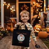Personalized Halloween Tote Bag| Ghost Canvas Tote Bag| Retro Ghost| Trick or Treat Goodie Gift Bag| Kids Spooky Cute Retro Trendy Candy Bag