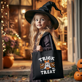 Personalized Halloween Tote Bag| Cute Ghost with Coquette bow Halloween Canvas Tote| Trick or Treat Goodie Gift Bag| Kid Trendy Candy Basket