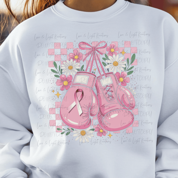 Pink  Breast Cancer Boxing Gloves