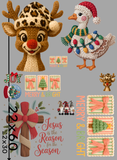 Faux Yarn Christmas Pre Made Gang Sheet