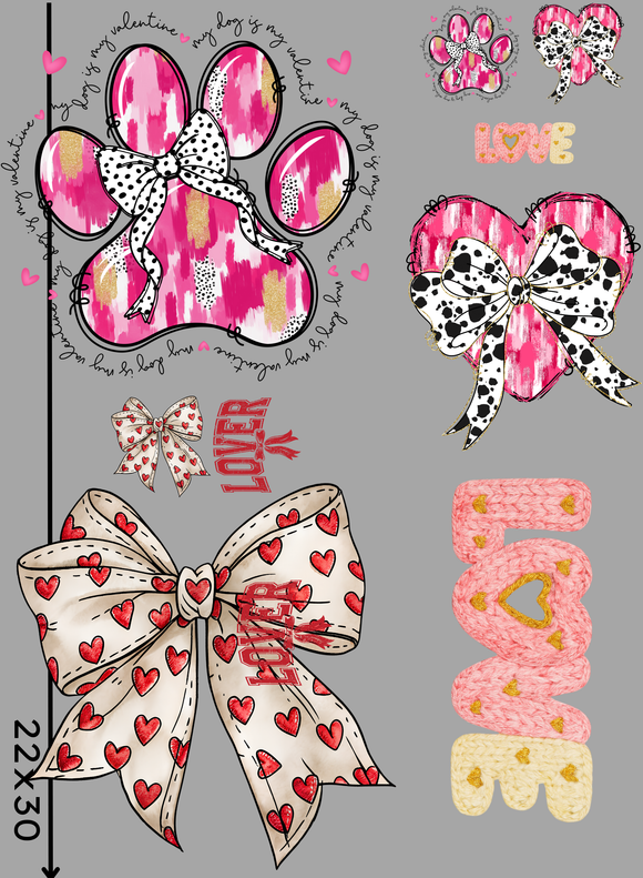 Valentine's Day Pre Made Gang Sheet 2