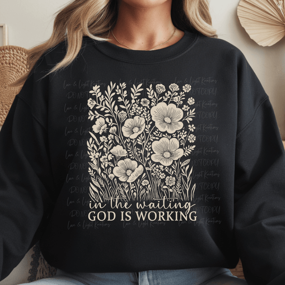 In the Waiting God is Working Tan Color