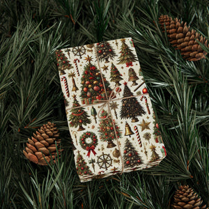 Vintage Christmas Wrapping Paper - Classic Holiday Gift Wrap with Retro Charm