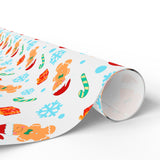 Gingerbread Cartoon Christmas Wrapping Paper for Kids - Fun & Festive Holiday Gift Wrap