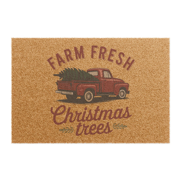 Farm Fresh Christmas Trees Doormat
