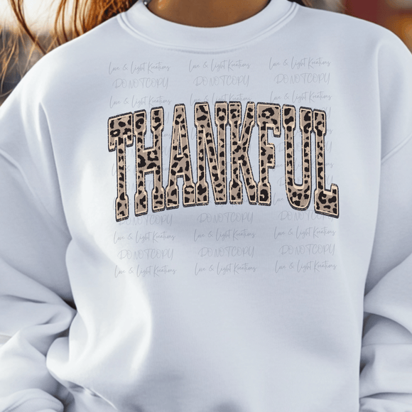 Leopard Print Thankful