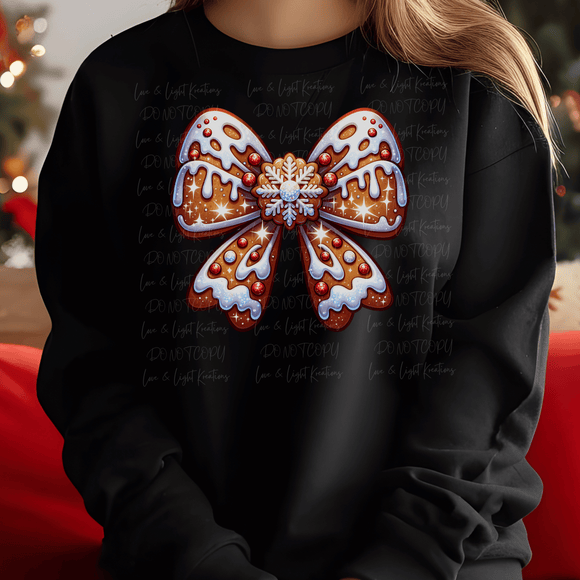 Faux Rhinestone Gingerbread Bow