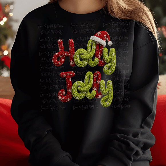 Faux Yarn Holly Jolly