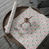 Pastel Pink Gnome Christmas Wrapping Paper - Whimsical Holiday Gift Wrap