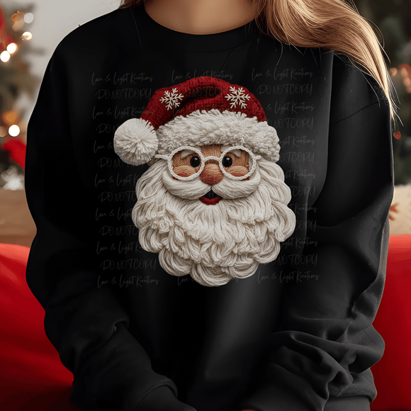 Faux Yarn Santa Face