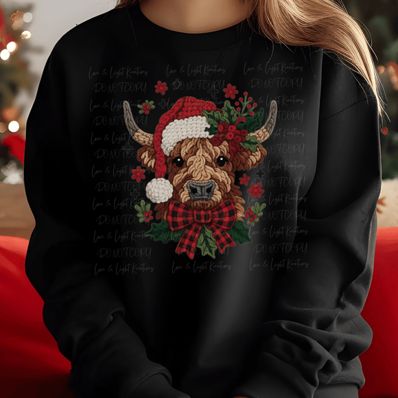 Faux Yarn Highland Cow