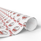 Personalized Retro Peace Santa Wrapping Paper – Groovy Holiday Gift Wrap with Retro Charm