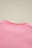 Daisy Notched Long Sleeve Sweater