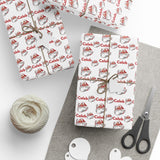 Personalized Retro Peace Santa Wrapping Paper – Groovy Holiday Gift Wrap with Retro Charm