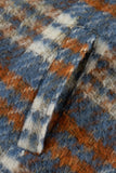 Plaid Collared Neck Jacket with Chest Pockets