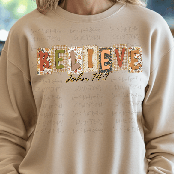 Believe Preppy Fall Stamp