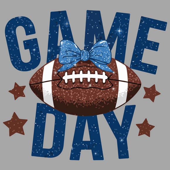 Blue Glitter Game Day
