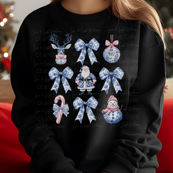 Blue Preppy Christmas