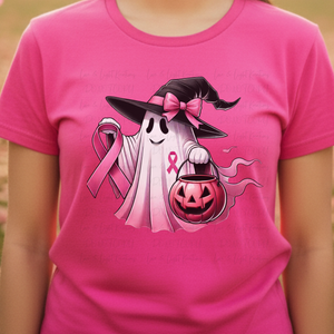 Breast Cancer Pink Ribbon Ghost