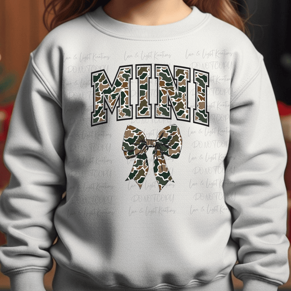 Camo Mini Coquette Bow